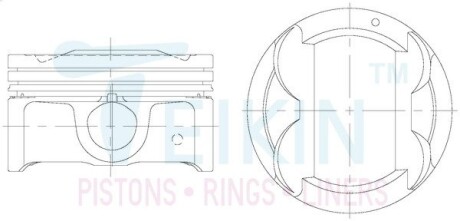 Поршень із пальцем STD (к-кт на двигун) G4FA-II TEIKIN 51159-STD (фото 1)
