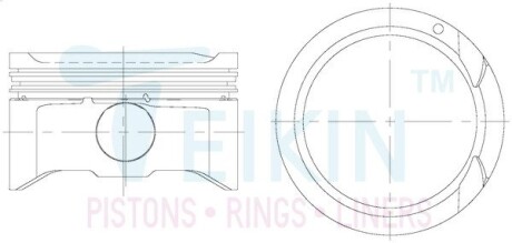 Поршень із пальцем +0.50мм (к-кт на двигун) G4LA TEIKIN 51612-050