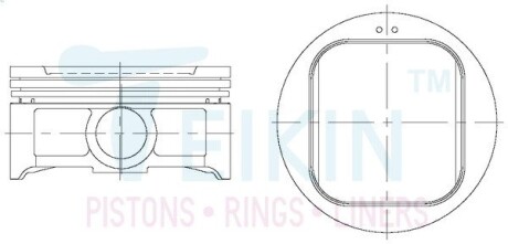 Поршень із пальцем +0.50мм (к-кт на двигун) EJ25 TEIKIN 55103-050