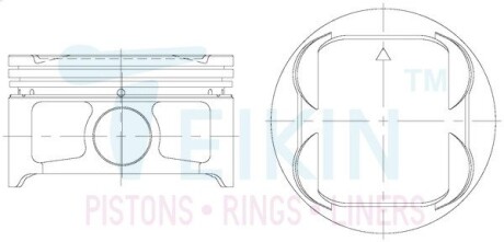 Поршень із пальцем +0.50мм (к-кт на двигун) EJ20 TEIKIN 55654-050