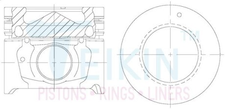 Поршень із пальцем STD (к-кт на двигун) Antara, Cruze, Captiva 2.0 CDTI TEIKIN 58118AG-STD