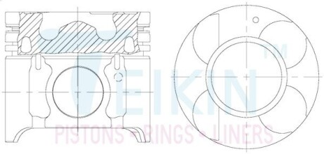 Поршень Ssang Yong TEIKIN 69101AGSTD