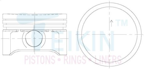 Поршень із пальцем +0.50мм (к-кт на двигун) D4F TEIKIN 70104-050