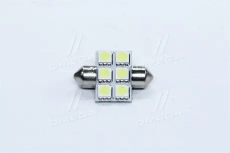 Лампа LED Софітні C5W 24V T11x31-S8.5 (6 SMD size5050) білий <> TEMPEST TMP08T1124V