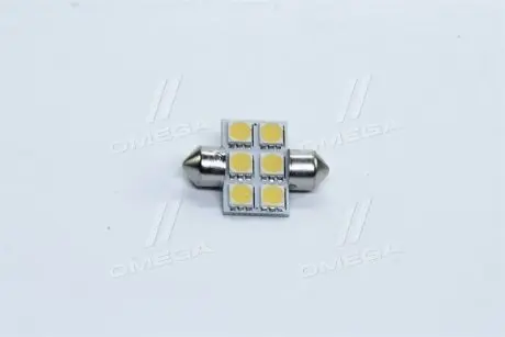 Лампа LED Софітні C5W 24V T11x31-S8.5 (6 SMD size5050) WARM WHITE <> TEMPEST TMP09T1124V