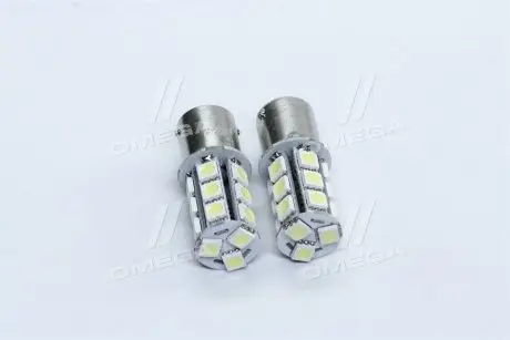Лампа LED указателей поворотов и стоп-сигналов (18SMD) BA15S 12V WHITE 2шт. блистер <> TEMPEST TP-202S25-12V