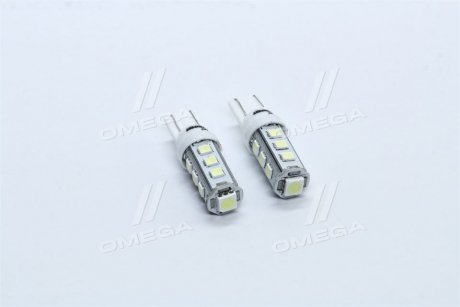 Лампа LED б/ц габарит и приборная панель T10 13SMD W5W 12V WHITE 2шт. блистер <> TEMPEST TP-212T10-12V