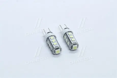 Лампа LED б / ц габарит і панель приладів T10 13SMD W5W 12V WHITE 2шт. блістер <> TEMPEST TP-212T10-12V