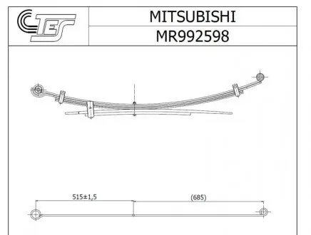 Ресора TES MR9925980019 Z/T
