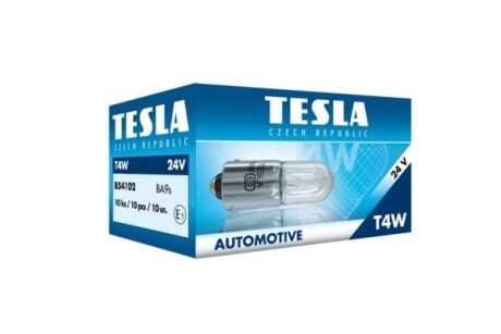 Автолампа Standard T4W BA9s 4 W прозрачная TESLA B54102