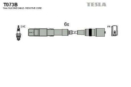 Комплект кабелів запалювання TESLA T073B