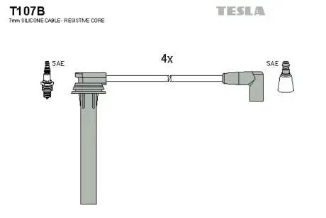 Провода В/В Chrysler Neon 1.8/2.0 i 16V 05.94- Voyager 2.0/2.4i 01.95- TESLA T107B