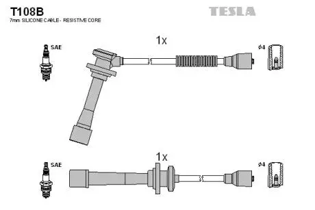 Комплект электропроводки TESLA T108B