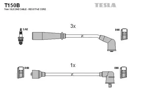 Комплект електропроводки TESLA T150B