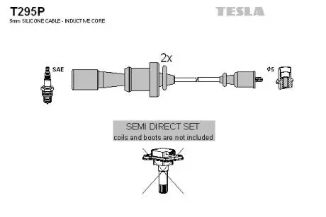 Комплект кабелей зажигания TESLA T295P