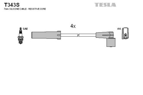 Провода високовольтні Газель-Бізнес 4216.24 інж. ЄВРО-4 TESLA T343S