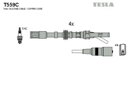 Комплект кабелей зажигания TESLA T559C