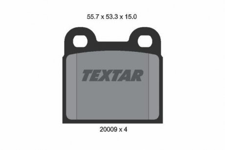 Тормозные колодки, дисковый тормоз.) TEXTAR 2000906