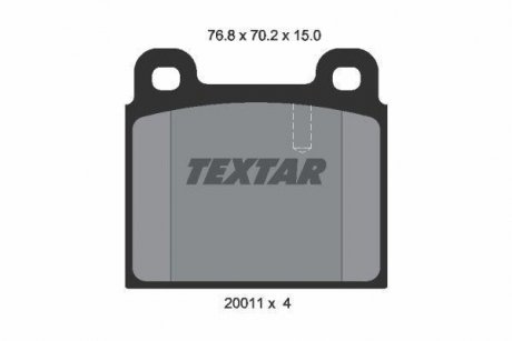 Тормозные колодки, дисковый тормоз.) TEXTAR 2001102
