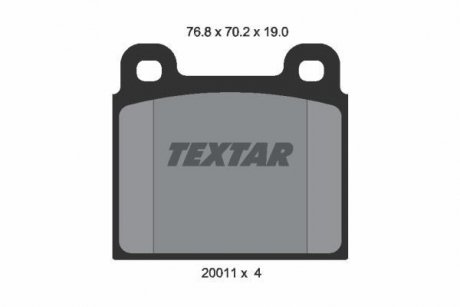 Тормозные колодки, дисковый тормоз.) TEXTAR 2001104