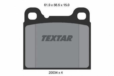 Тормозные колодки, дисковый тормоз.) TEXTAR 2003402