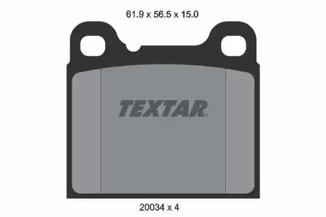 Тормозные колодки, дисковый тормоз.) TEXTAR 2003402
