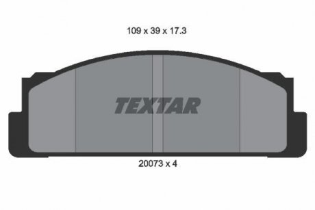 Тормозные колодки, дисковый тормоз.) TEXTAR 2007304