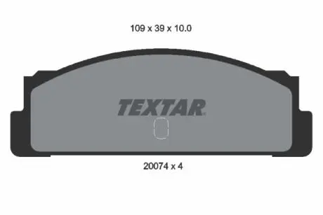 Гальмівні колодки, дискове гальмо (набір) TEXTAR 2007404