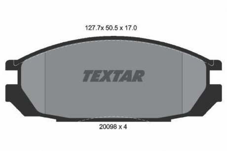Тормозные колодки, дисковый тормоз.) TEXTAR 2009801