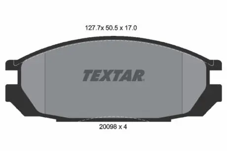 Тормозные колодки, дисковый тормоз.) TEXTAR 2009801