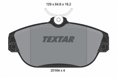 Тормозные колодки, дисковый тормоз.) TEXTAR 2016402