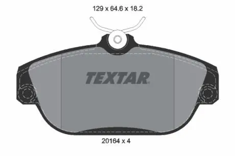Гальмівні колодки, дискове гальмо (набір) TEXTAR 2016402