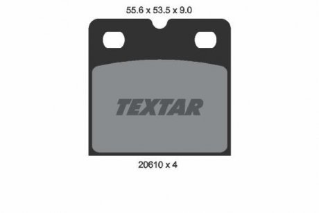Тормозные колодки (задние) Tesla Model S/X 13- (Brembo) TEXTAR 2061005