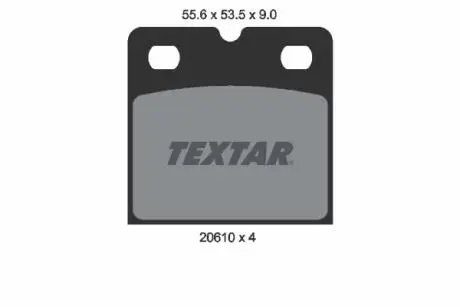 Колодки гальмівні (задні) Tesla Model S/X 13- (Brembo) TEXTAR 2061005