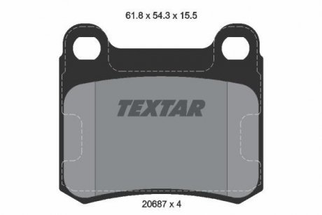Тормозные колодки дисковые TEXTAR 2068701 (фото 1)
