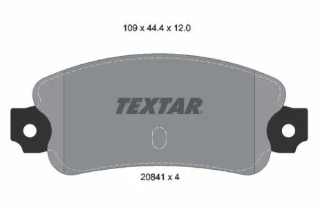 Гальмівні колодки, дискове гальмо (набір) TEXTAR 2084102
