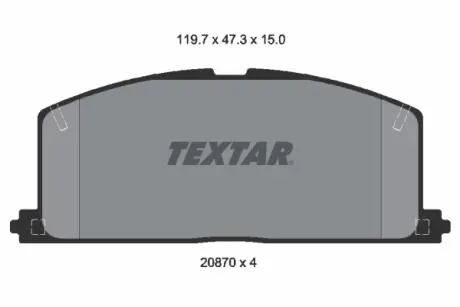 Тормозные колодки, дисковый тормоз.) TEXTAR 2087001