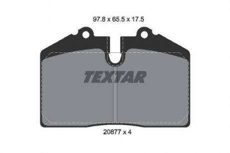 Тормозные колодки, дисковый тормоз.) TEXTAR 2087702 (фото 1)
