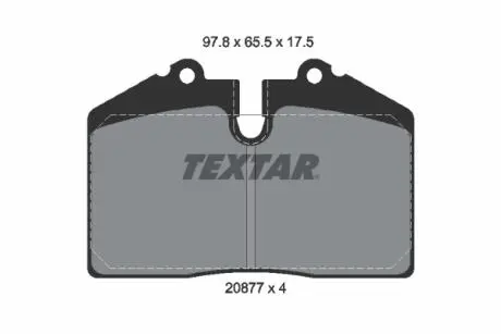 Тормозные колодки, дисковый тормоз.) TEXTAR 2087708