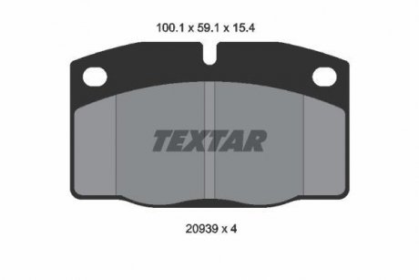 Тормозные колодки, дисковый тормоз.) TEXTAR 2093903 (фото 1)