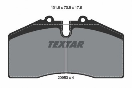 Тормозные колодки, дисковый тормоз.) TEXTAR 2095302