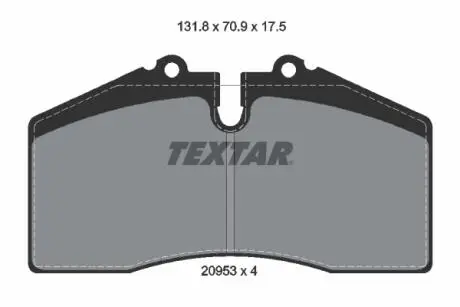 Гальмівні колодки, дискове гальмо (набір) TEXTAR 2095302