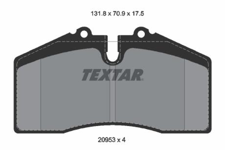 Гальмівні колодки, дискові TEXTAR 2095310