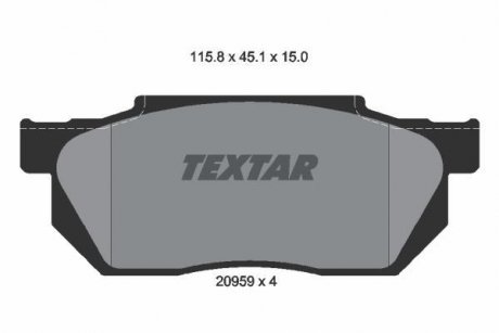 Тормозные колодки, дисковый тормоз.) TEXTAR 2095901