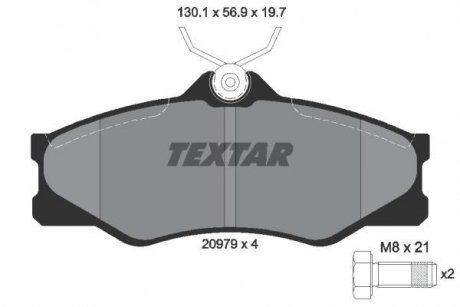 Тормозные колодки, дисковый тормоз.) TEXTAR 2097904