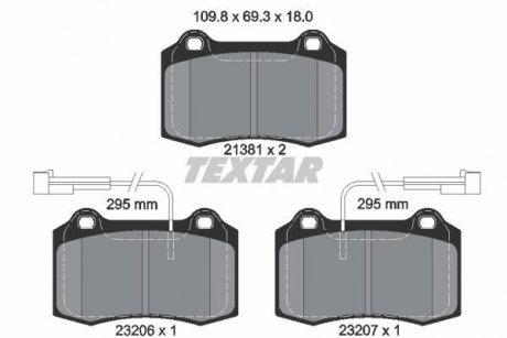 Тормозные колодки, дисковый тормоз.) TEXTAR 2138103 (фото 1)