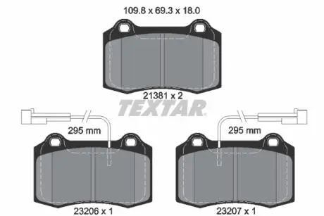 Тормозные колодки, дисковый тормоз.) TEXTAR 2138103