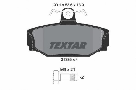 Тормозные колодки, дисковый тормоз.) TEXTAR 2138501