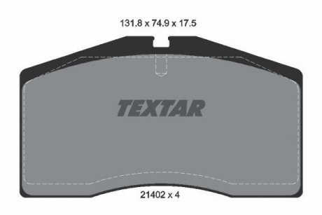 Тормозные колодки, дисковый тормоз.) TEXTAR 2140201 (фото 1)