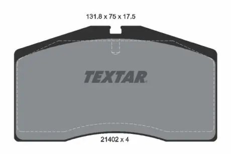 Гальмівні колодки, дискове гальмо (набір) TEXTAR 2140201